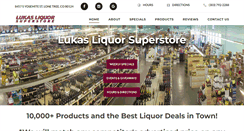 Desktop Screenshot of lukasliquorsuperstore.com